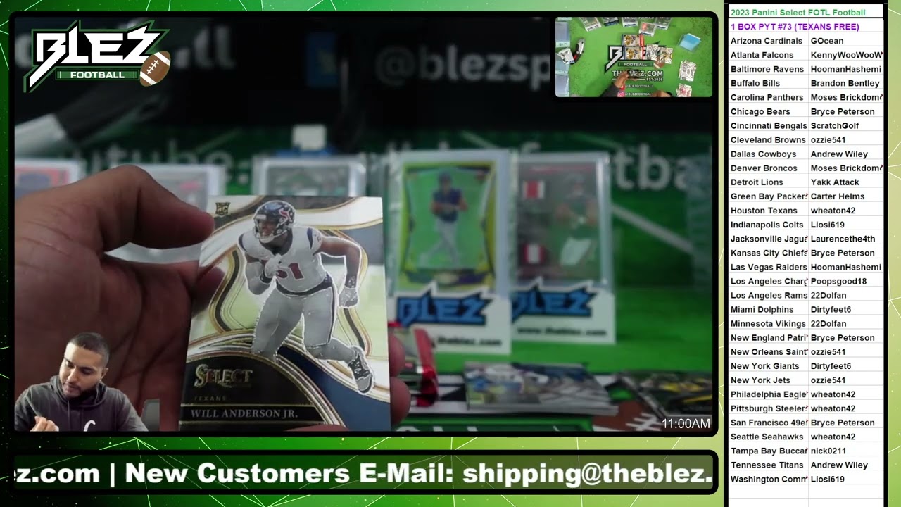 2023 PANINI SELECT FOOTBALL FOTL 1 BOX BREAK #73 PICK YOUR TEAM
