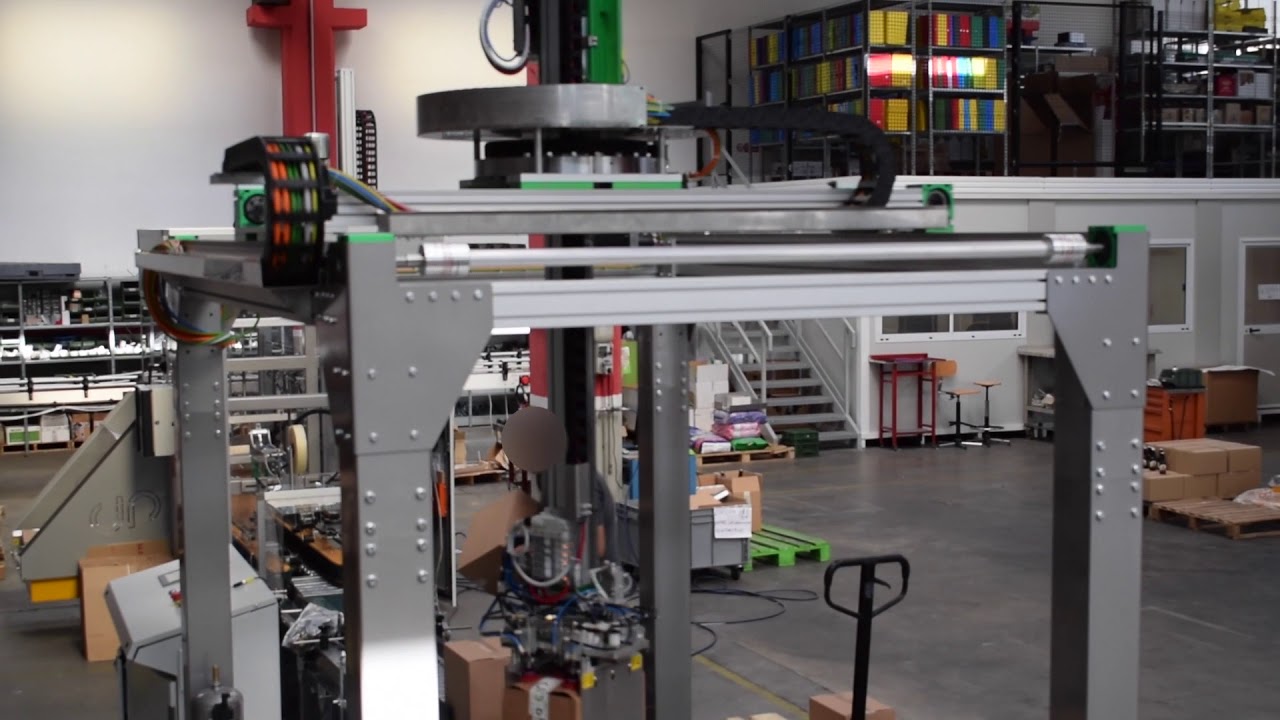 Damo | PALLETTIZZATORE CARTESIANO a 4 assi su fine linea
