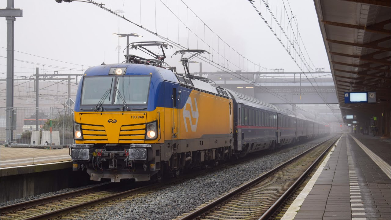 NS Nightjet met Vectron 193 948 vertrekt uit Amersfoort Centraal!