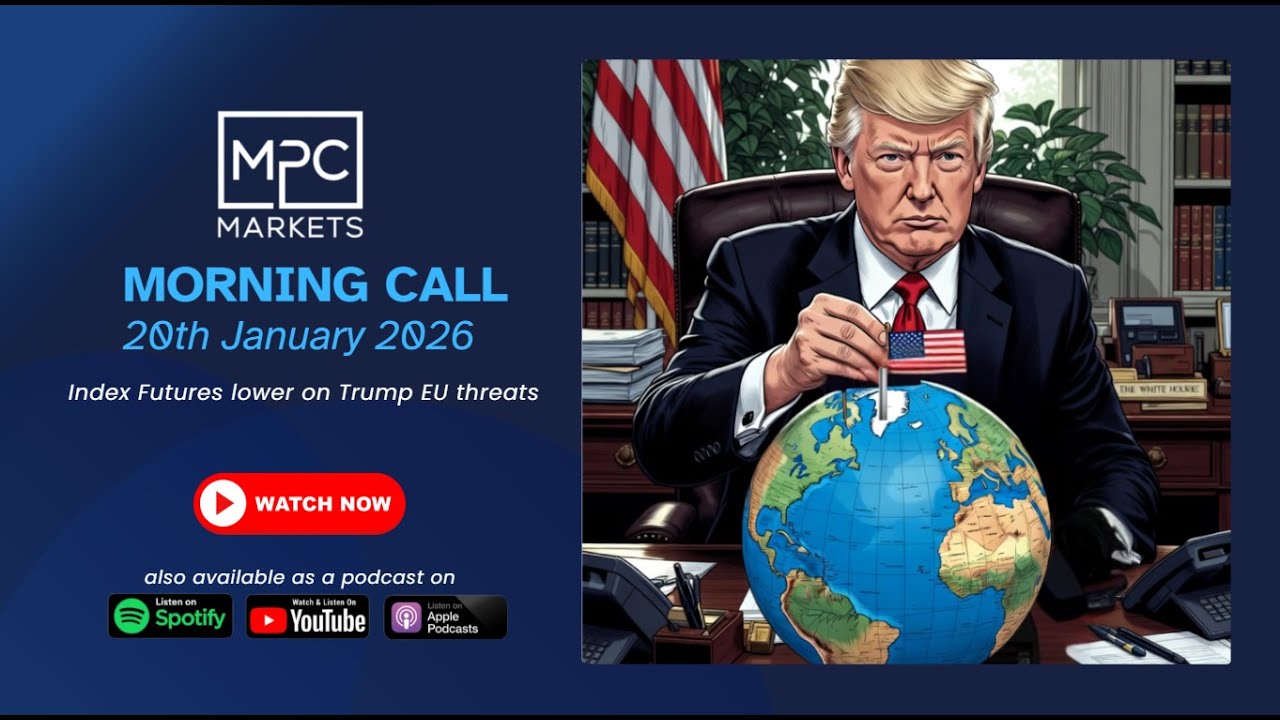 20th January 2026 – Index Futures lower on Trump EU threats