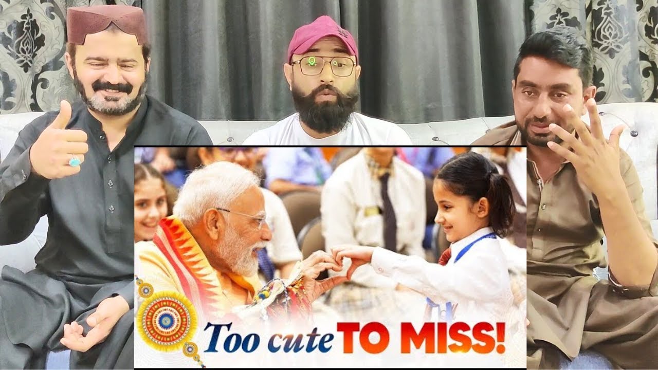 Special rakhi moments @7LKM with PM Modi and his adorable friends! #pakistanireaction