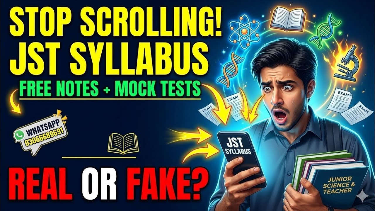 JST Test Syllabus Real Or Fake 2026 | Complete Syllabus, Free Notes, PDFs, Online Tests & Mock Tests
