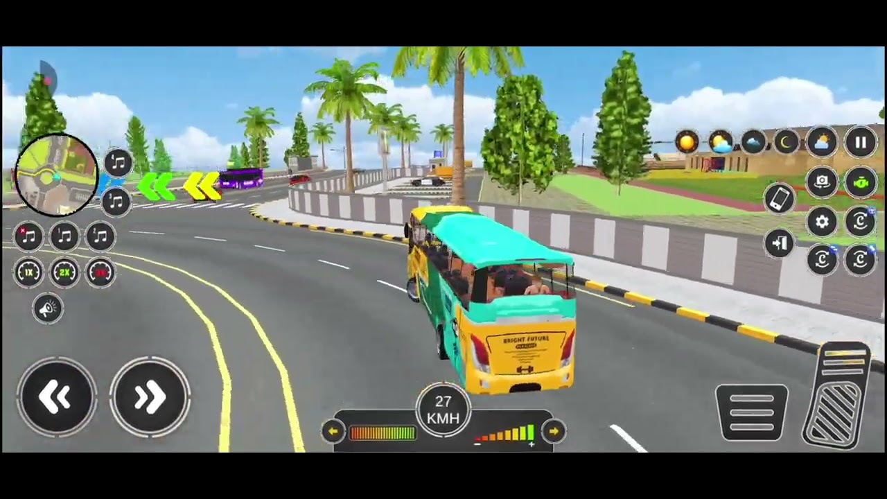 I play the 3D bus simulator. Rich customers🚌#top #usa #busgames #bus #gaming 