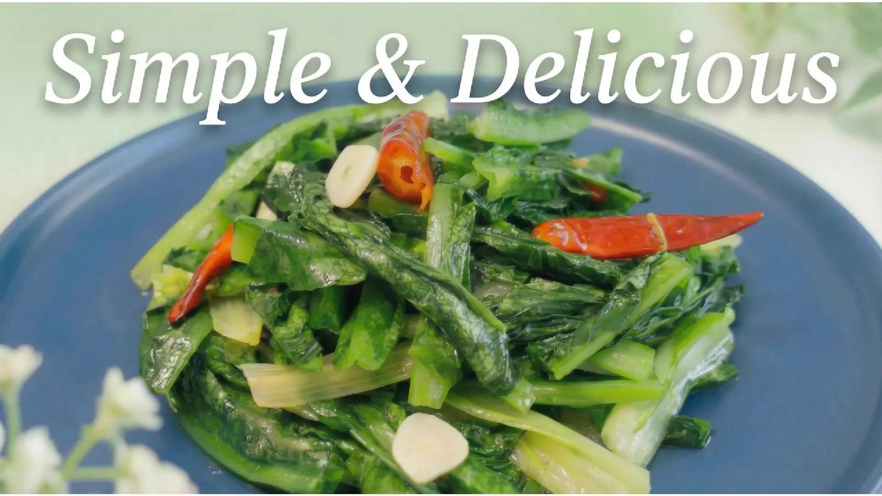 蒜蓉油麦菜别再焯水了！教你水油炒法，翠绿爽脆不发黄。Stop Blanching Romaine Lettuce! Garlic Stir-Fry That Stays Green & Crispy