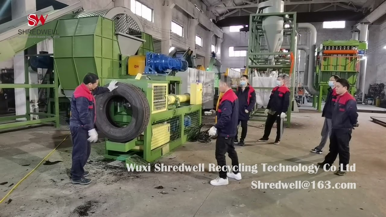 SHREDWELL Tire Debeader - Truck Tyre Debeading Machine - Taking The Ring Cord Steel Off