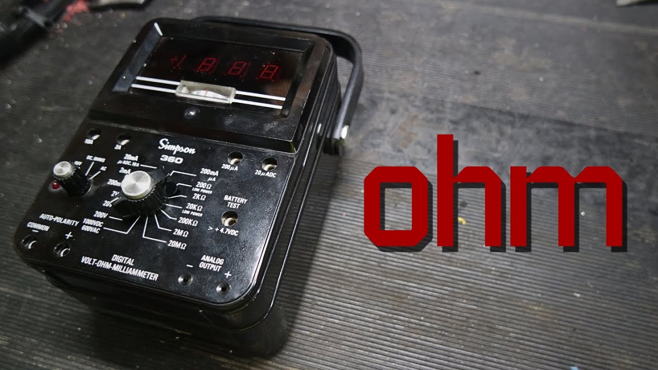 Meet the Simpsons: Refurbishing & Testing a Simpson 360-2 Digital Volt-Ohm-Milliammeter / Multimeter