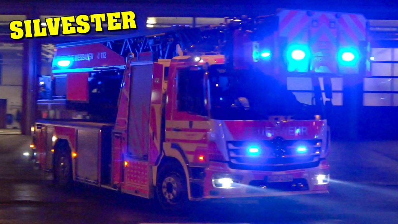 [GROßALARM SILVESTER] - Feuerwehr WIESBADEN | Zahlreiche Einsatzfahrten BF, FF, Polizei & Rettung!
