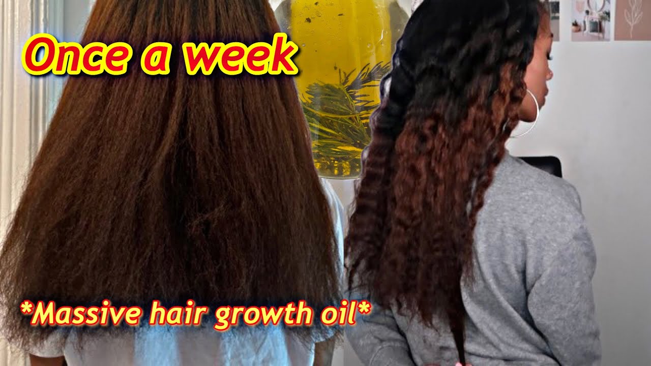 USE THIS ONCE A WEEK FOR MASSIVE HAIR GROWTH*I&rsquo;M SHOCKED*
