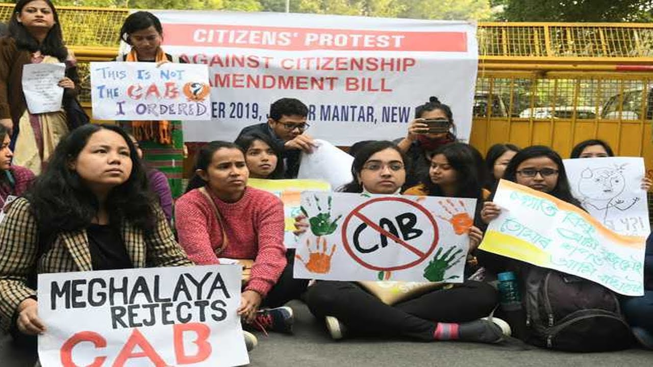 Activists of AISA hold a protest against the Citizenship Amendment Bill in New Delhi