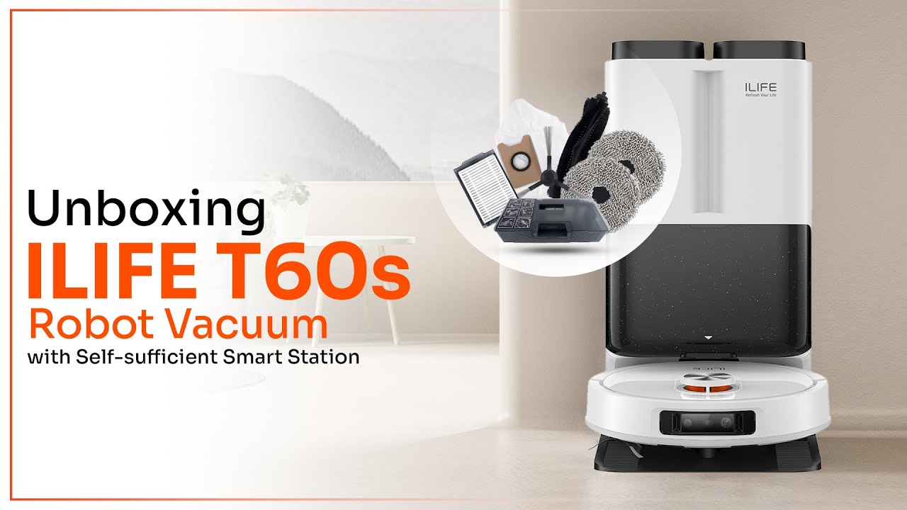 Unboxing ILIFE T60s Robot Vacuum Cleaner | AI+LiDAR  Robot with Self-Sufficient Smart Station
