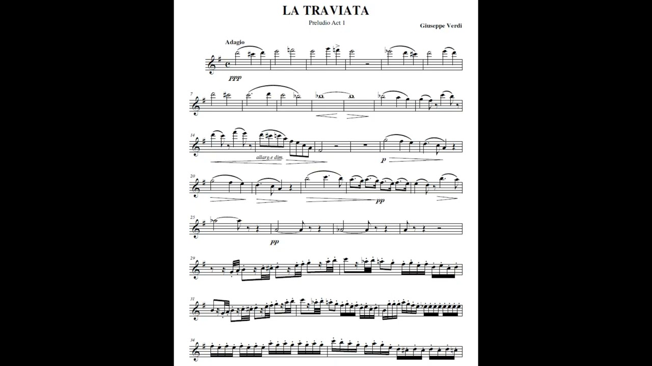Giuseppe Verdi - LA TRAVIATA Prelude Act 1-Score-