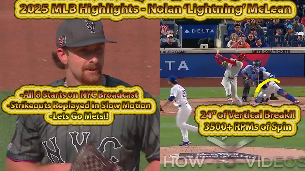 Нолан Маклин — лучшие моменты MLB 2025 года — будущий туз «Нью-Йорк Метс» — все страйкауты *замед...