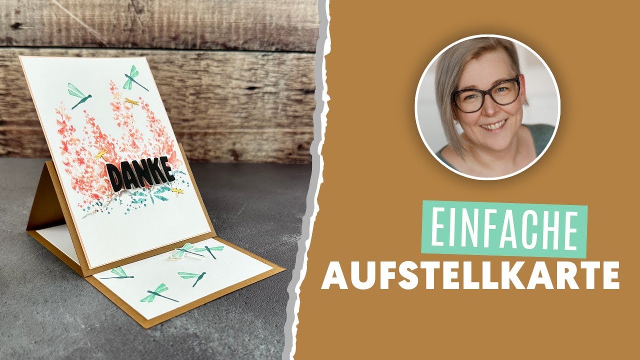 Fun Fold Karte basteln | Aufstellkarte | Inspiring Snapdragons | Stampin’ Up!