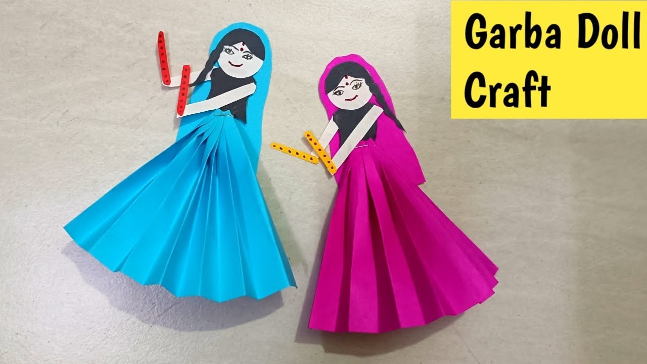 DIY Garba Doll Craft💃💃  #garbadance #navratrispecial #durgaastami #viral