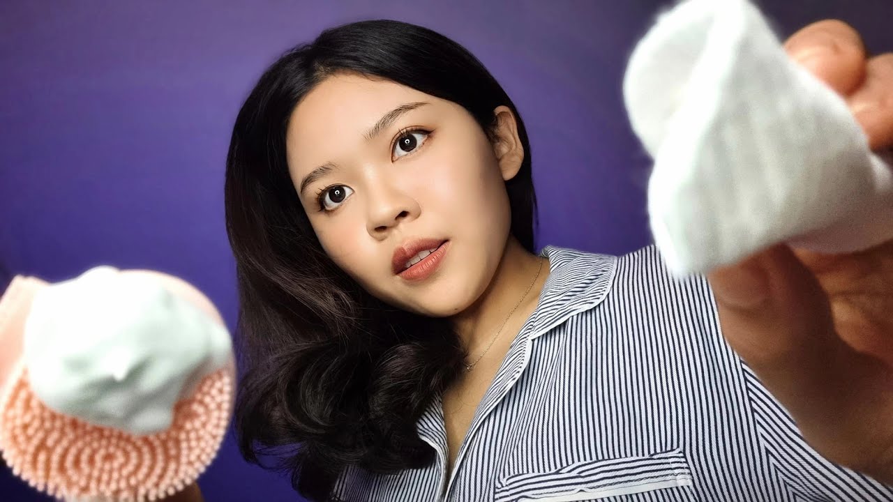 ASMR Thai Skincare & Pampering You (at a pajama party 💕)  เพื่อนสนิทดูแลผิวหน้าให้คุณในชุดนอน