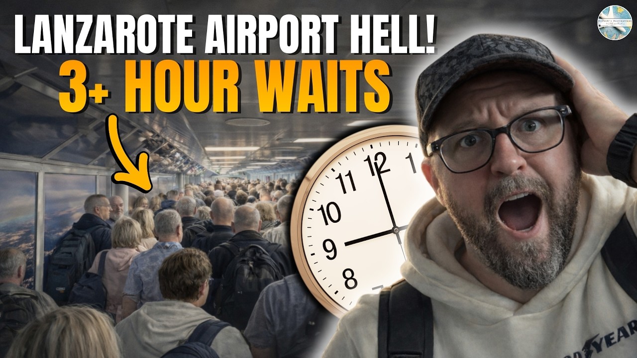LANZAROTE AIRPORT CHAOS! 😳 3 Hour Queues After We Landed… What Happened?!
