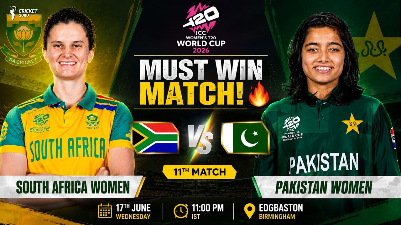 Must Win Clash! SA-W vs PAK-W 11th Match Prediction & Playing XI | Women's T20 World Cup 2026
