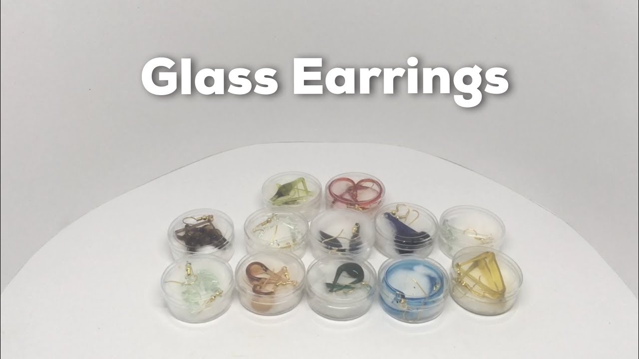 Glass Earrings Set