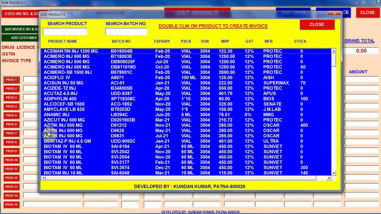 Excel User Form Invoice & Inventory Management Software