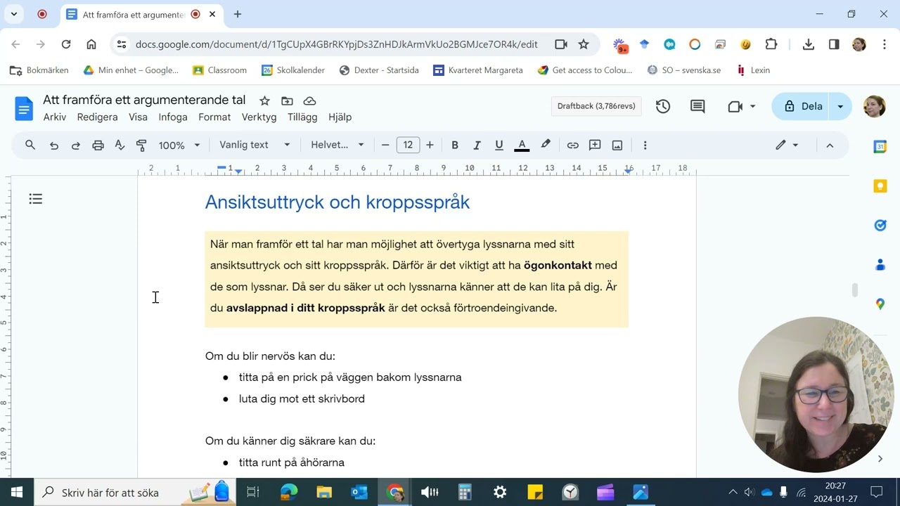 Att framföra ett argumenterande tal