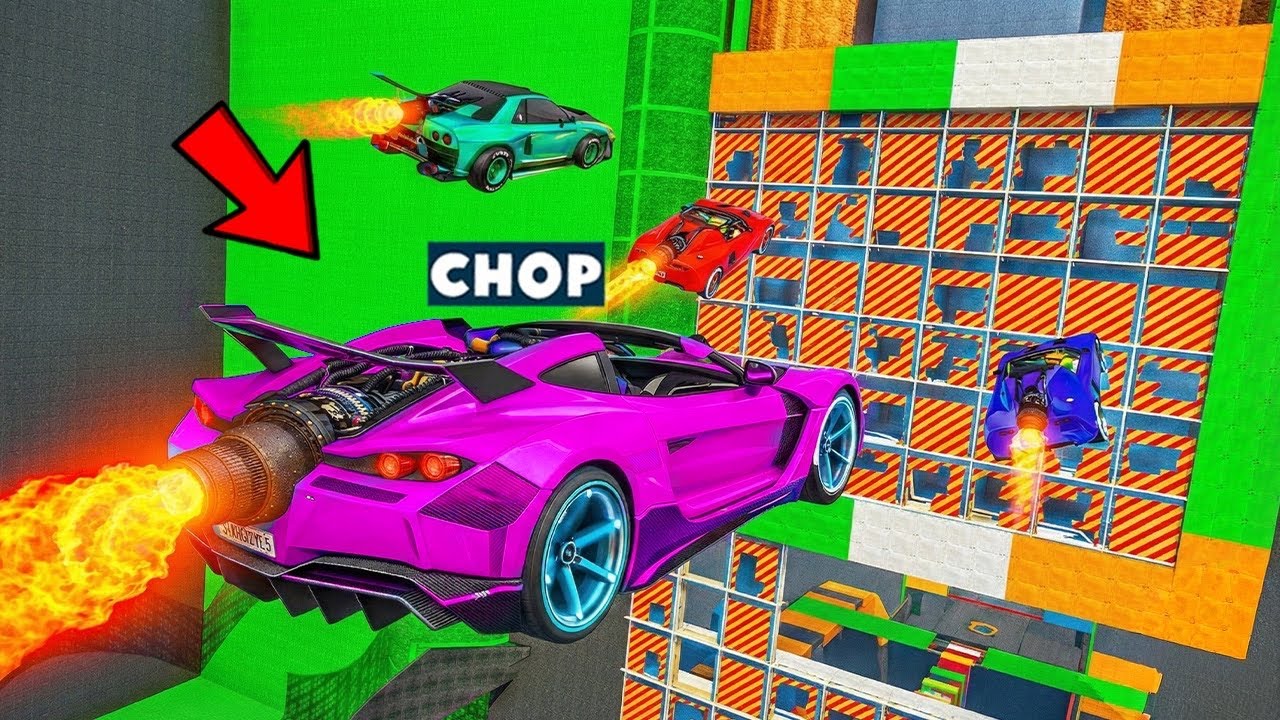 GTA 5 MYSTERY BOX CHALLENGE CAN CHOP LAND THE ROCKET CAR INTRO THE RIGHT MYSTERY BOX