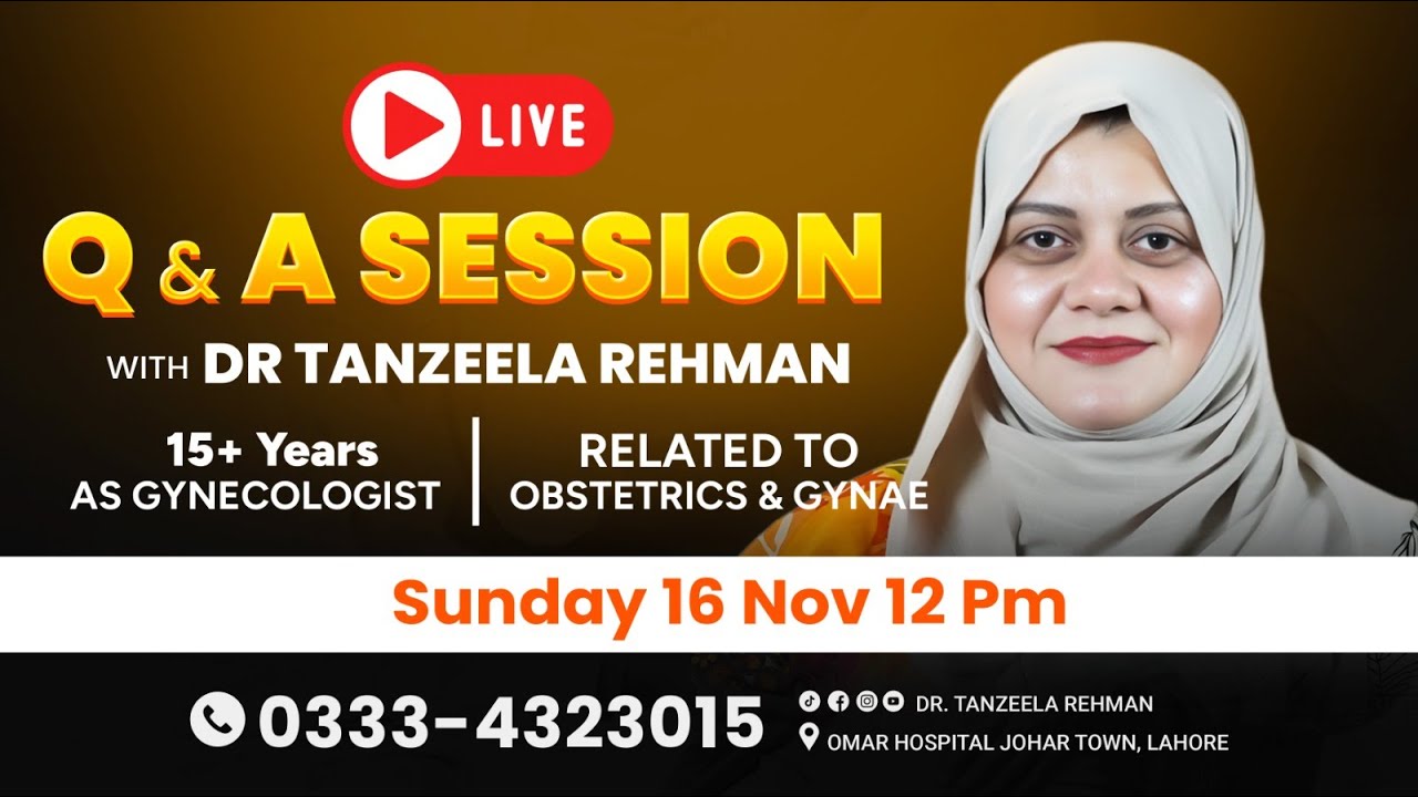 Live Q&A with Dr Tanzeela Rehman | Women’s Health Questions Answered