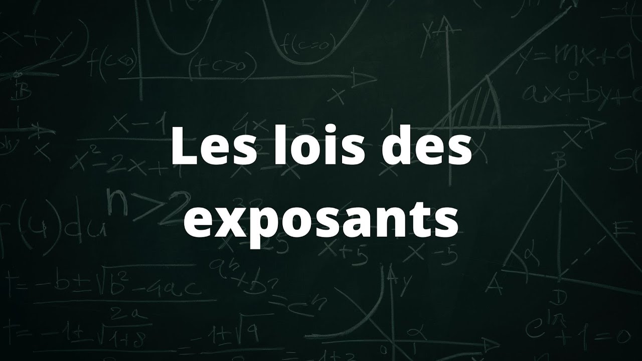 Secondaire III - Les lois des exposants