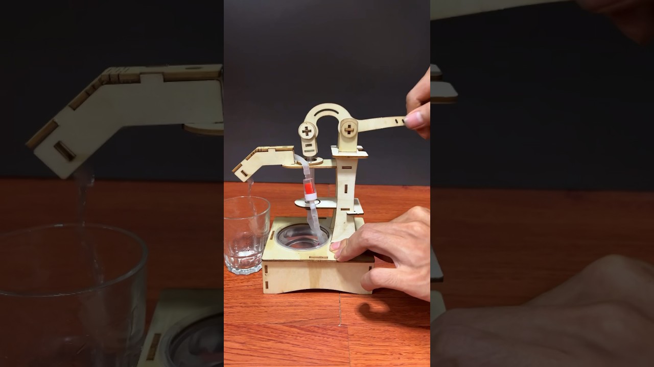 DIY mini water pump #experiment #shcoolpartycraft #schoolproject #schoolscienceproject