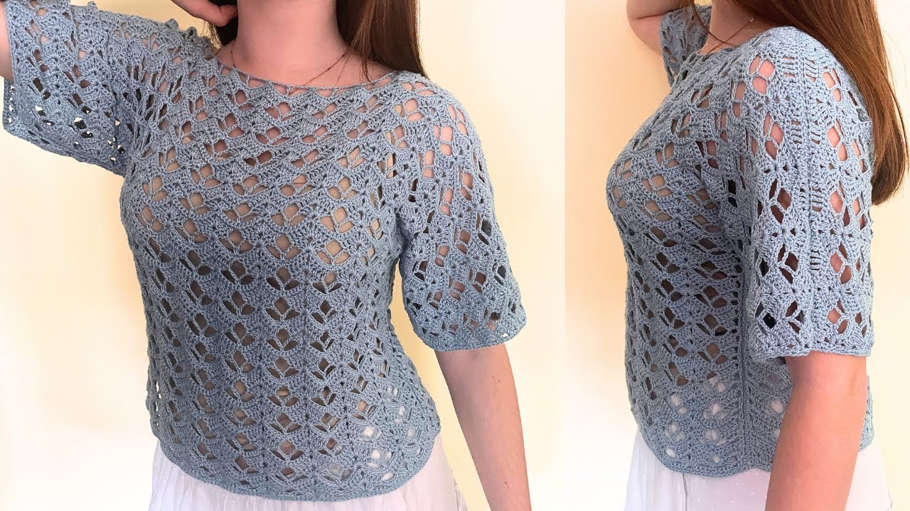 Cómo hacer una BLUSA Top hermosa a Crochet en distintas tallas Blusa Jazmín