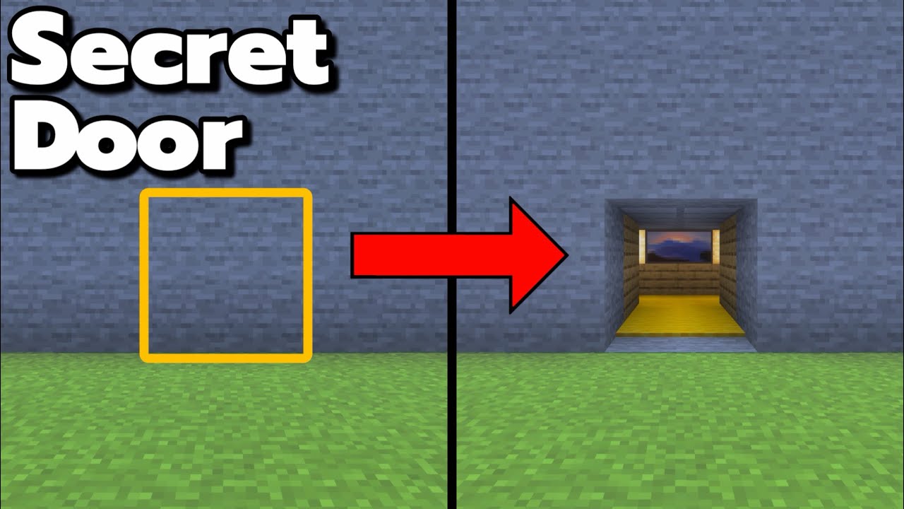 Minecraft BE : How to make a 2x2  Secret Door 