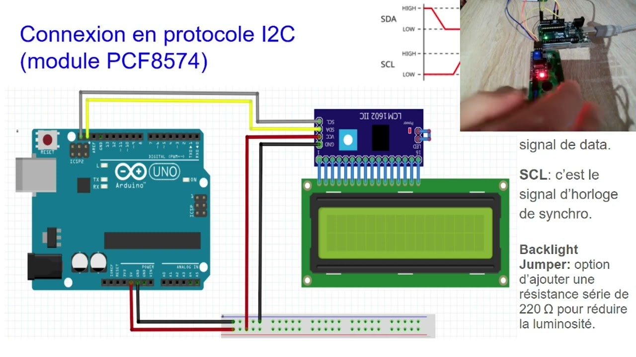Introduction à l’écran LCD avec module I2C PCF8574 – Partie A