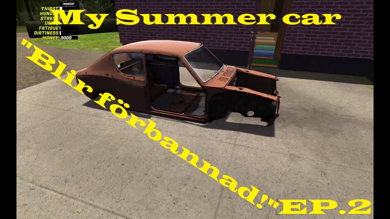 H&auml;nger p&aring; puben, handlar, snor d&auml;ck och bilen &ouml;verhettar - My Summer Car - EP.2