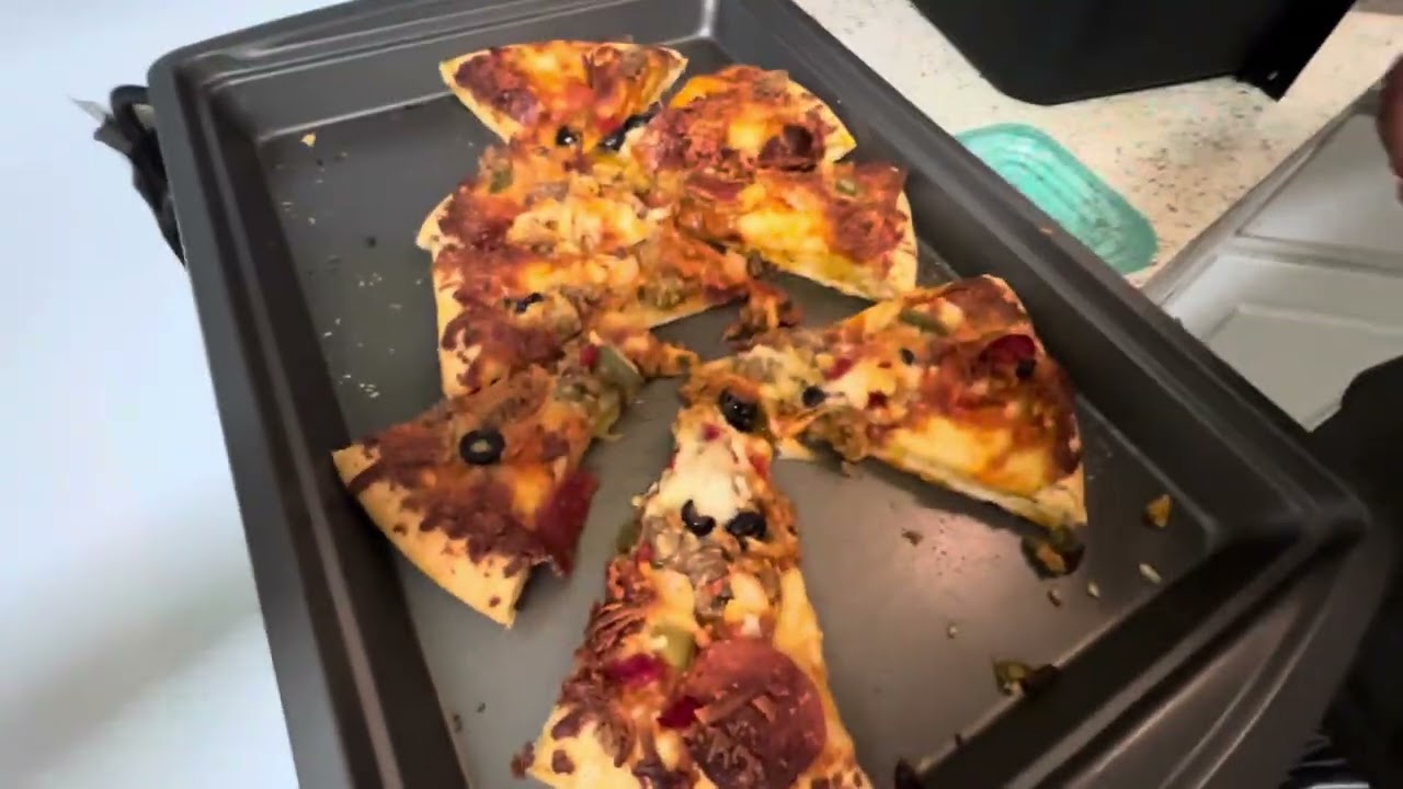 Cooking pizza on weekend