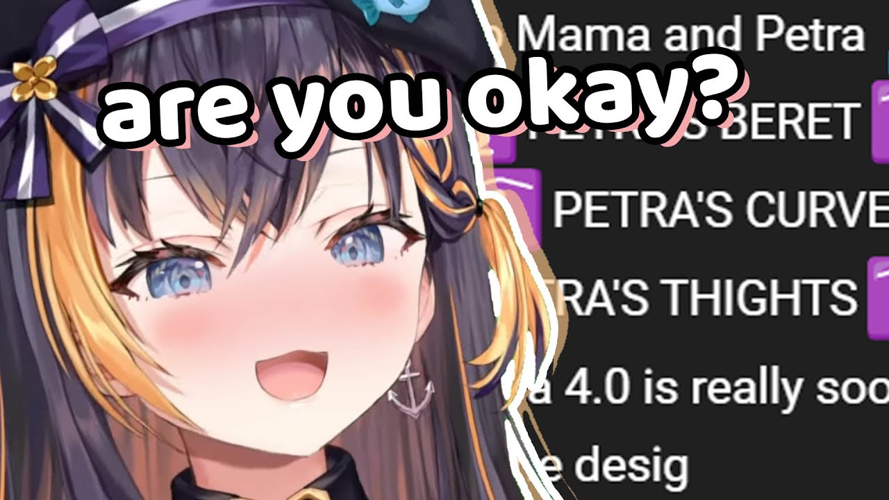 Petra can't stop laughing at this superchat that's filled with praying emoji