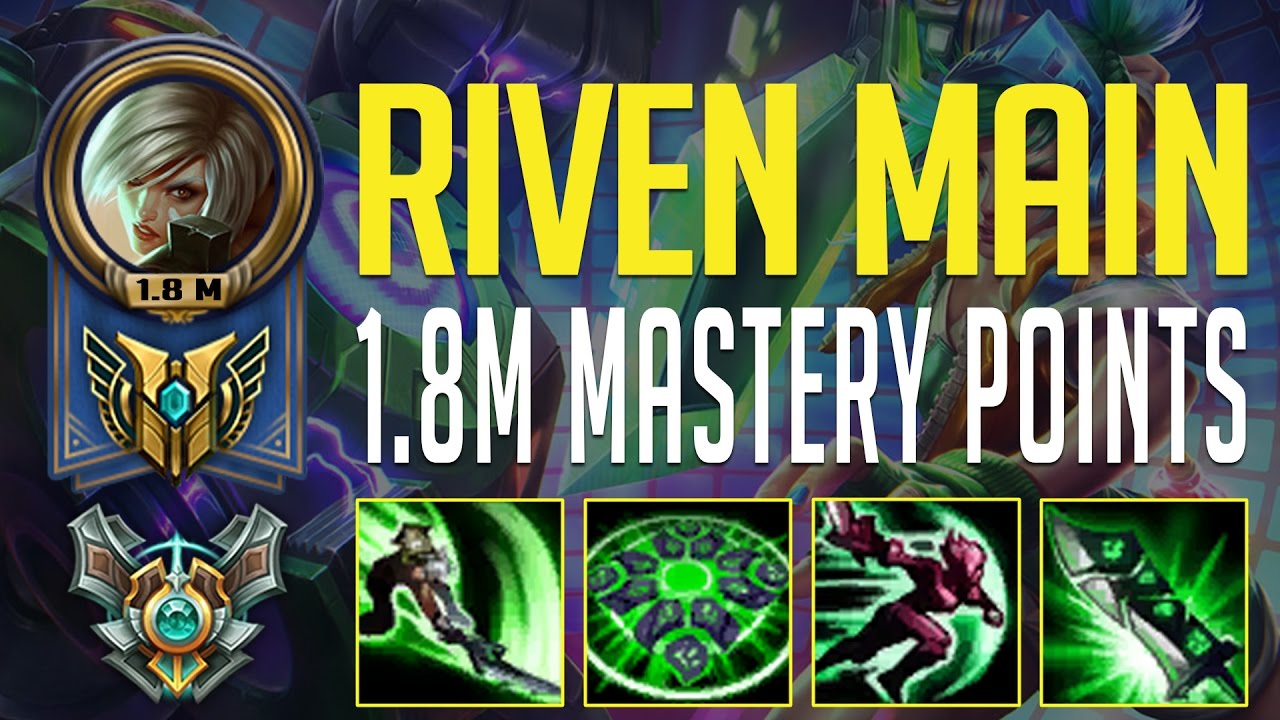 RIVEN MONTAGE - KOREA MASTER RIVEN MAIN WITH 1.8 MILLION MASTERY POINTS