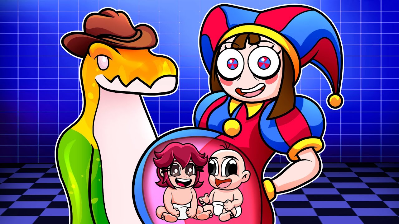 ME CONVIERTO en HIJO DE POMNI Y GUMMIGOO 👶🏻 BEB&Eacute; NOOB Y NOOBSI en MINECRAFT