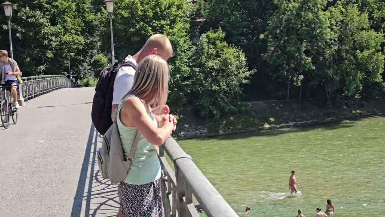 8K Munich's swimming place, Germany, Bavaria, 12th of August 2025