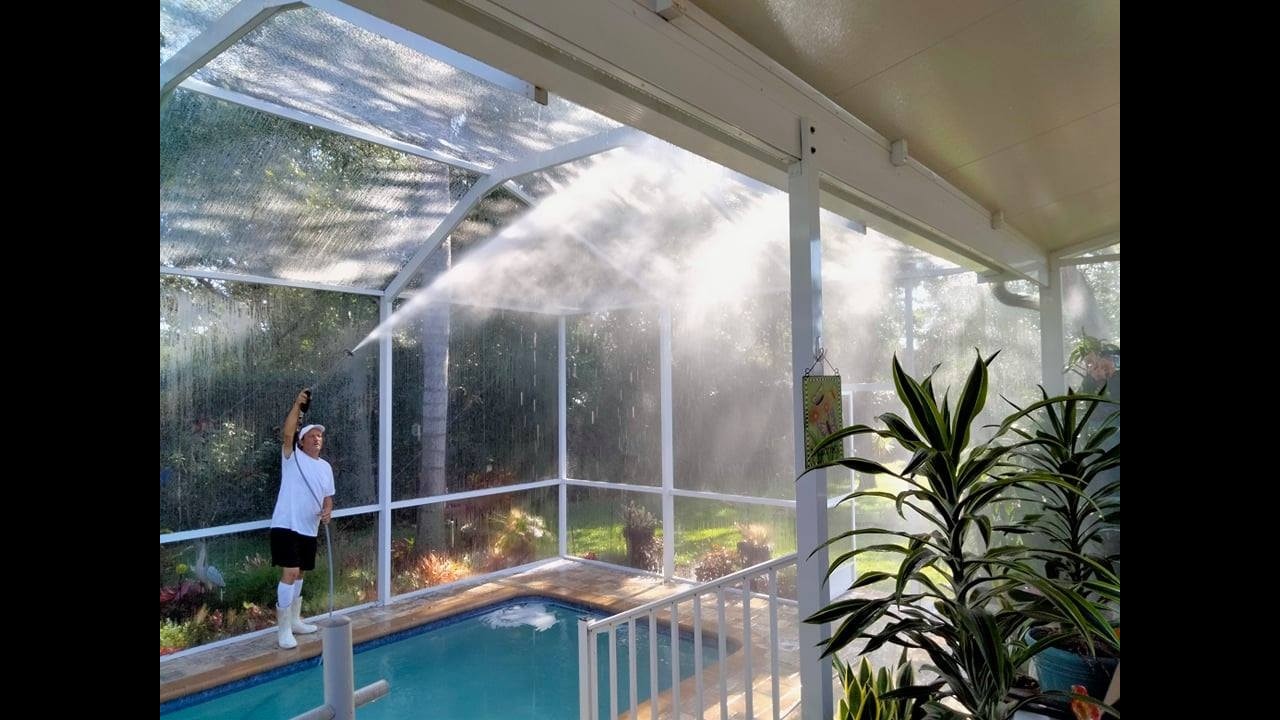 Super Blast step by step free class. screens full of algae #howto #concrete  #pressurewash