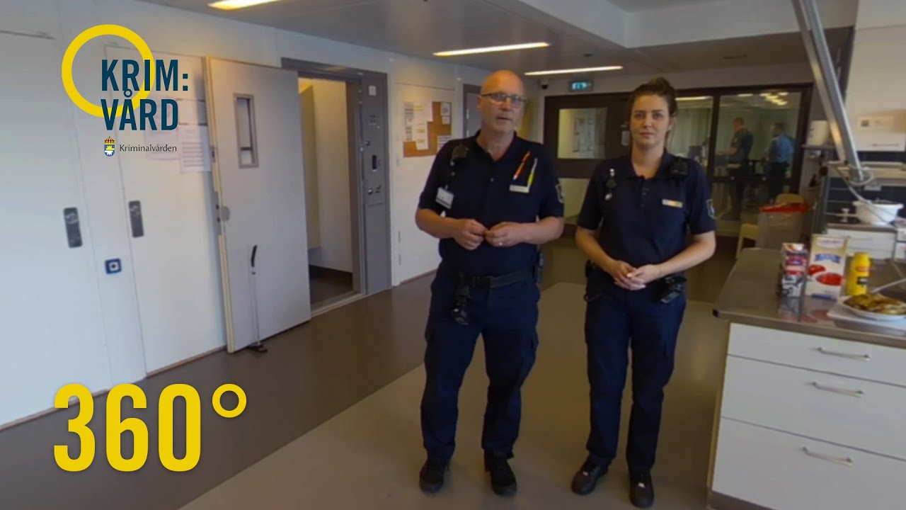 Se en avdelning på säkerhetsfängelse och hur en inskrivning går till med Kriminalvården 360