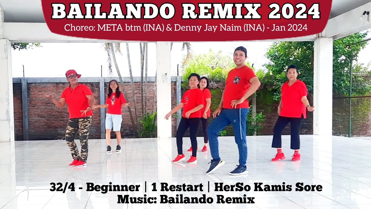 Bailando Remix 2024 Line Dance | Beginner | META btm (INA) & Denny Jay Naim (INA)