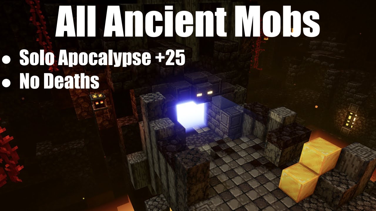 Minecraft Dungeons - All Ancient Mobs (Solo Apocalypse +25, No Deaths)