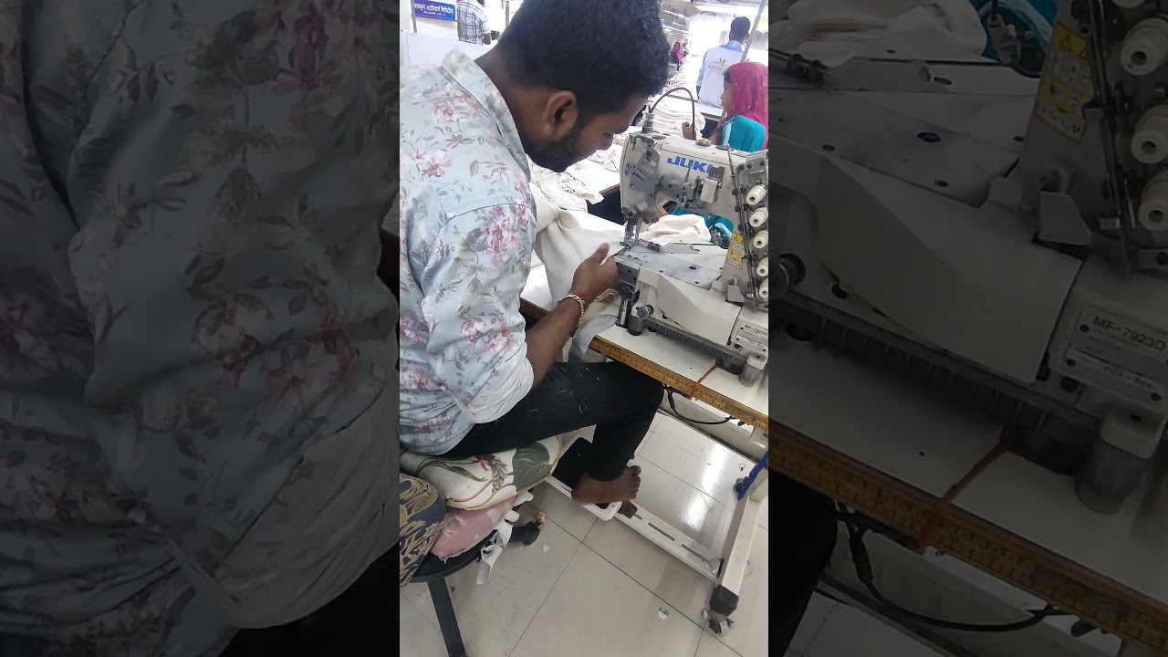 Rib Fabric Body Hem #machine #welding #factory #wood #sewingmachine #sewing #manufacturing