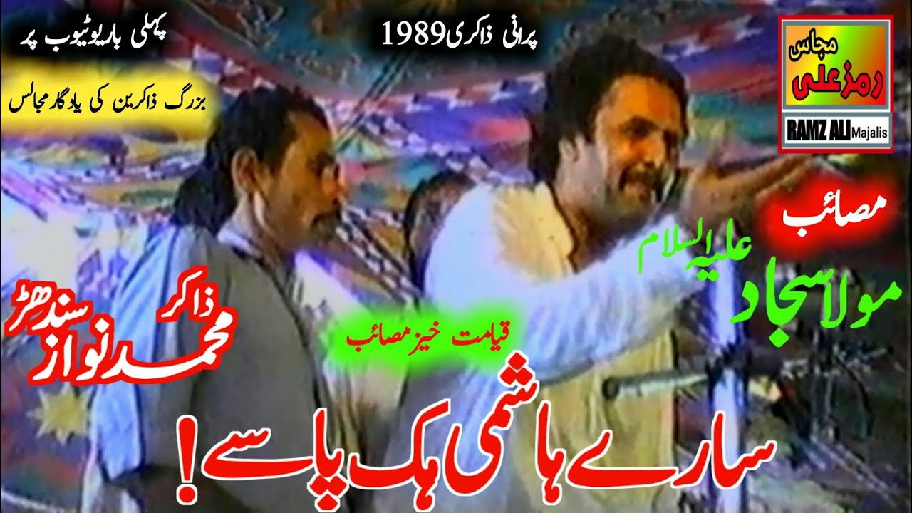 سارےہاشمی ہک پاسے!!!Yadgar Masaib Imam Sajjad as|Darbar-e-Sham|Qasida|Zakir Mohammad Nawaz sindhar