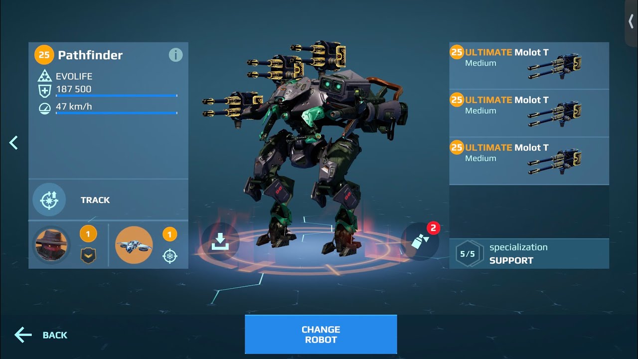 War robots pathfinder UE molot T WR test server gameplay 