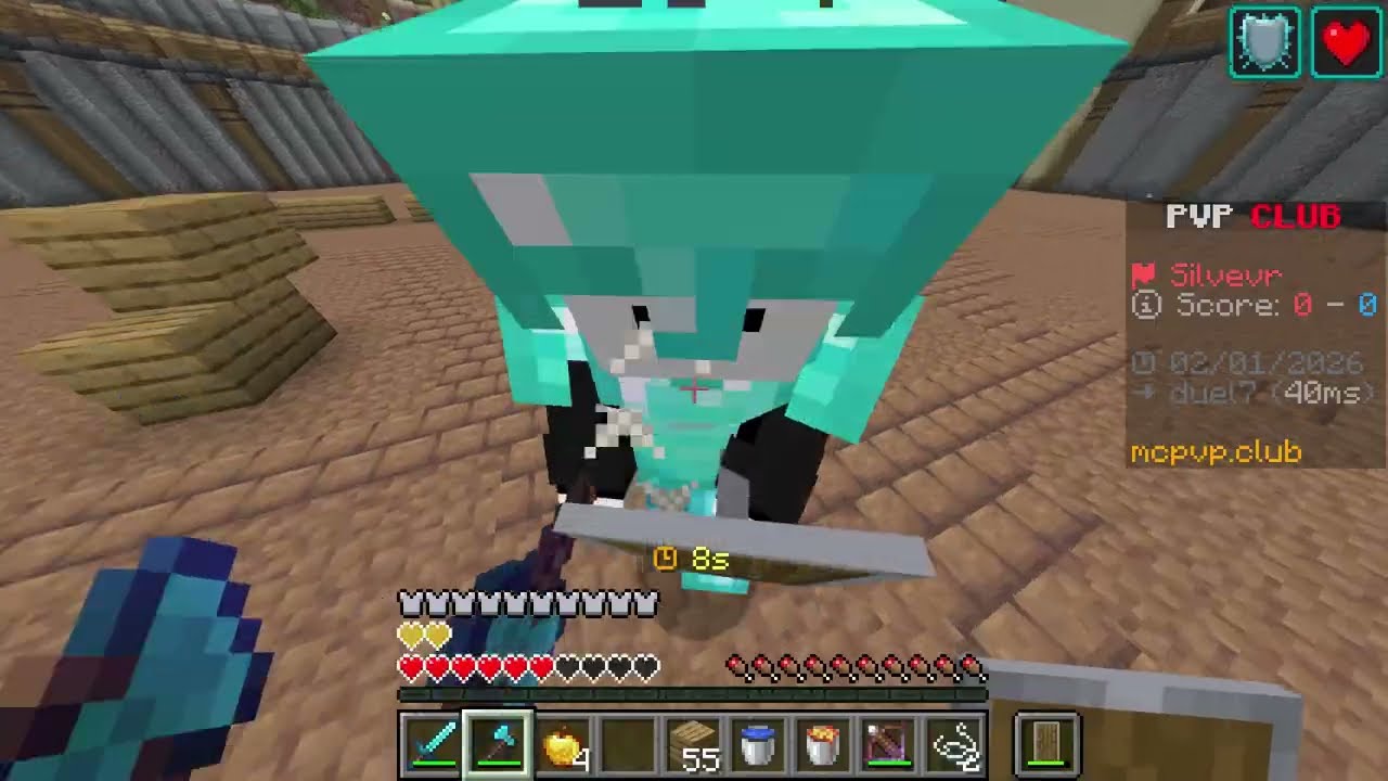 1v1ing @YT_Dom_MC in UHC on pvp club