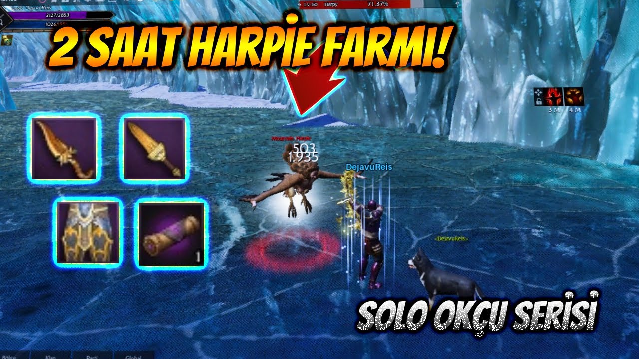 2 SAAT MOUNTAİN HARPİE FARMI ! | SOLO OKÇU SERİSİ | RİSE ONLİNE WORLD