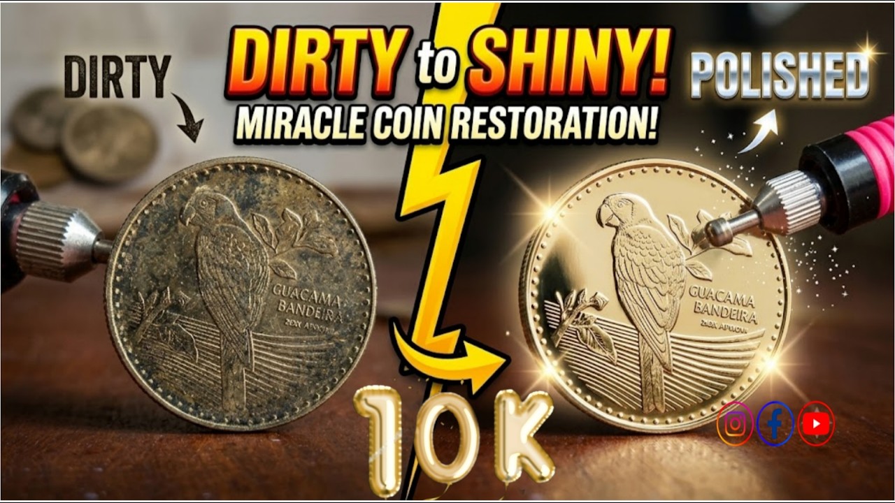 Watch This Old Dirty Coin Shine Again! | Incredible Coin Polish