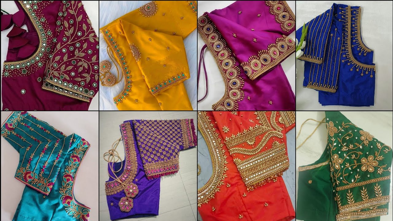 Unique Aari work Bridal Blouse Designs | Maggam Work Blouse Design | bridal Aari work blouse designs