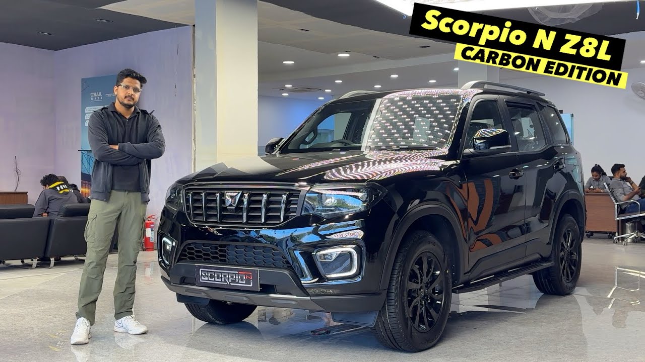Mahindra Scorpio N Z8L Diesel Carbon Edition 2025: Black Alloys - Black Interiors & On Road Price ?