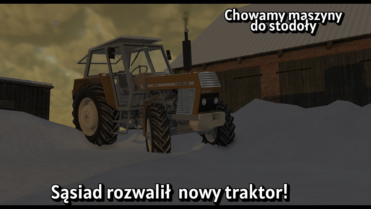 U dziadka #28 Sąsiad rozwalił nowy traktor! Wstawiamy maszyny do stodoły.